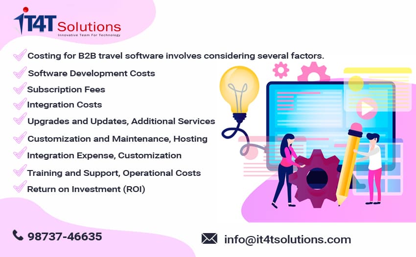 Costing for B2B travel software involves considering several factors.